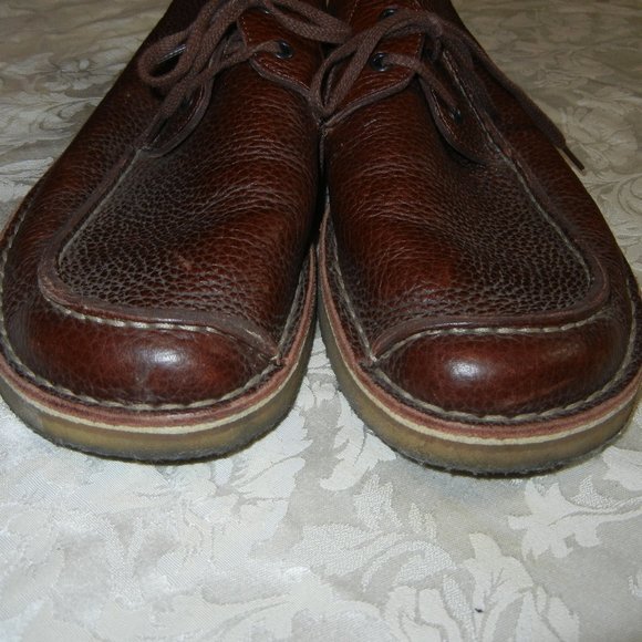 CLARKS BROWN PEBBLED LEATHER MENS DRESS SHOES SIZE 12 main image 5